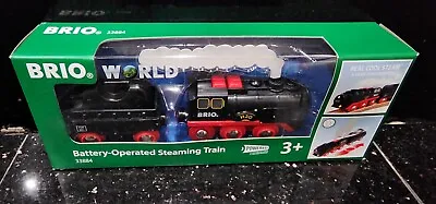 Brio World 33884 Battery Operated Steaming Train Real Cool Steam NEW IN BOX NIB • $49.97