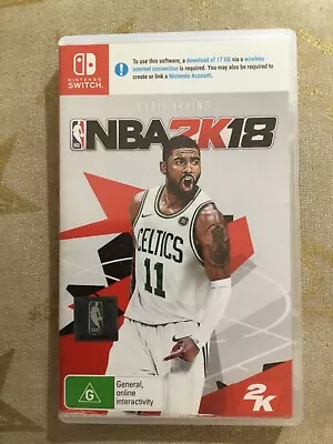 Nintendo Switch Game - NBA 2K18 Basketball - Great Condition - FREE POST • $19.99