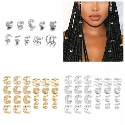 Hair Jewelry For Braids Hair Cuffs Dreadlock Accessories Metal Alloy Braid Clips • £4.32