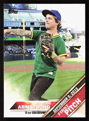 2016 Topps First Pitch Billy Joe Armstrong #FP-4 Oakland Athletics Green Day • $6.99