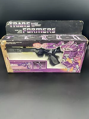 Vintage Working Hasbro '84 G1 Transformers Shockwave Figure W/orig Box Papers • $325