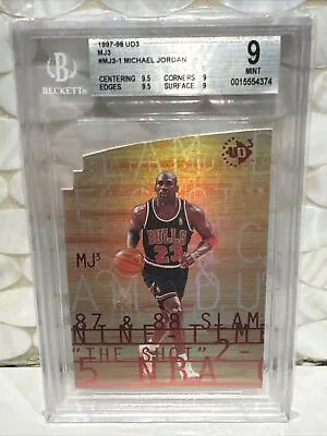 1997-98 Upper Deck UD3 MJ3 Michael Jordan #MJ3-1 BGS 9 MT HOF Die Cut AIR • $120