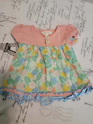 Matilda Jane Dress Size 6-12 Months Boutique Infant Girl Pink/Green • $12