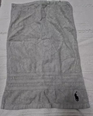 Ralph Lauren Small Hand Towel Grey Embroidered Logo - Used 55 X 35 Cm Approx  • £16