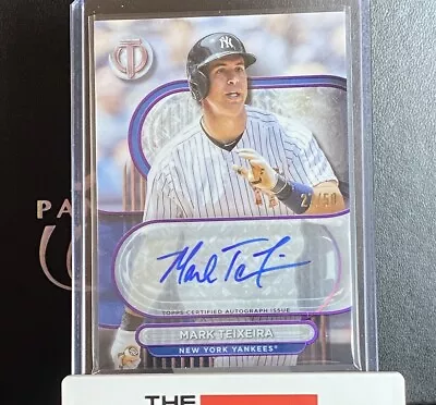 2024 Topps Tribute Baseball Mark Teixeira Purple On Card Auto /50 Yankees HOF?! • $0.99