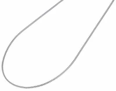 10K White Gold 1MM Solid Box Chain Necklace 16  18  20  22  & 24  Length • $152