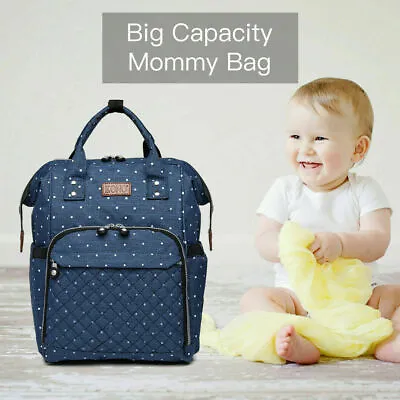 £16.98 • Buy Multifunctional Nappy Rushback Mummy Changing Maternity Backpack Diaper Baby Bag
