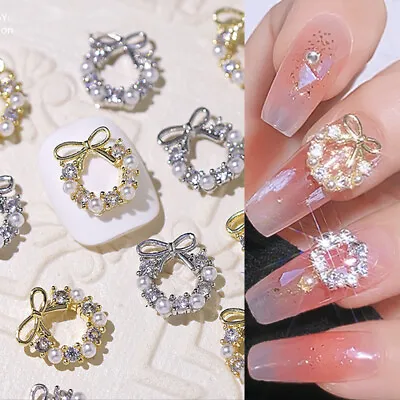 3D Nail Decoration Alloy Nail Art Charm Rhinestone DIY Nail Manicure Accessories • £1.19