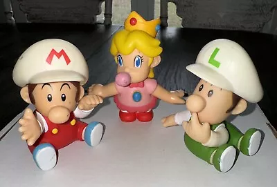 FireBaby Super Mario Bros BP Nintendo 2009 Lot 3 -3.5  Figures Mario/Luigi/Peach • $13.99