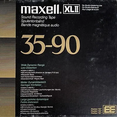 Maxell XL-2 Reel To Reel Recording Tape LP 7  Reel 1800 Ft. • $29.95