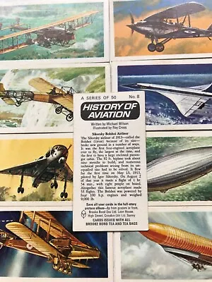 Brooke Bond Tea Cards HISTORY OF AVIATION Sold Individually - Take Your Pick • £2.63