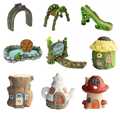 10cm Fairy Garden Ornament Gnome Accessories Slide Bridge Mini House Path Statue • £6