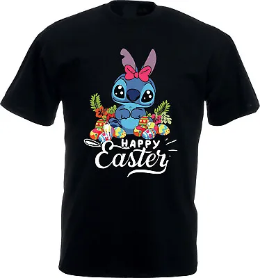 Happy Easter Stitch T-Shirt Stitch Bunny Shirt Stitch Rabbit Tee Unisex Top • £10.99