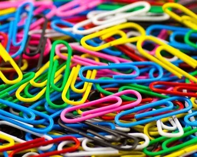 Paper Clips 28mm In 20 Coloured Choices Inc Assorted  Mixed Colours & Zebra UK • £2.20