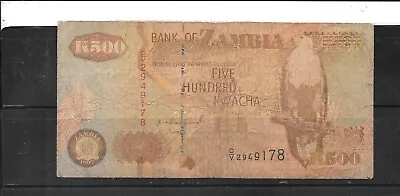 $1.55 • Buy ZAMBIA #39a 1992 VG CIRC 500 KWACHA CURRENCY OLD BANKNOTE NOTE PAPER MONEY