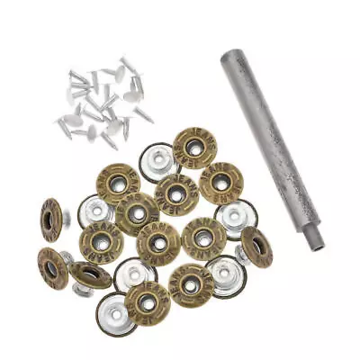 20PCS Metal Denim Jeans Tack Snap Button Stud Rivet Repair Replacement Tool Kits • $6.37