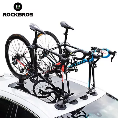 ROCKBROS Bike Roof Rack Quick Release Sucker Upright Rooftop Carrier Bike Rack • $175.98