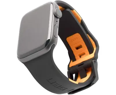 Apple Watch 45/44/42Mm UAG Civilian Silicone Watch Strap Band - Black/Orange • $48.83