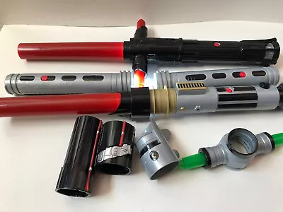 Star Wars Ultimate Build Your Own Lightsaber Kylo Ren Red Lightsaber Lot Parts • $45