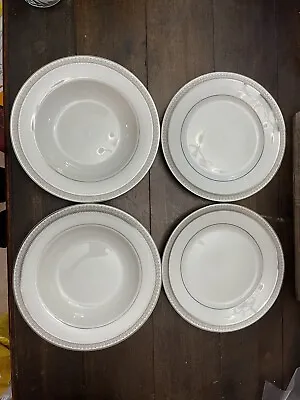 Mikasa Platinum Crown L3428 Soup Bowls And Salad Plates • $13