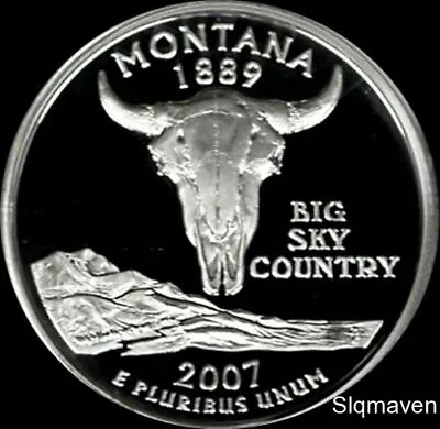 2007 S 90% Silver Montana State Quarter Deep Cameo Gem Proof  • $10.49