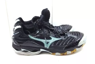 Mizuno Wave Lightning Black Mesh Athletic Sneakers Lace Up Women's Shoes 12 M 44 • $49.99