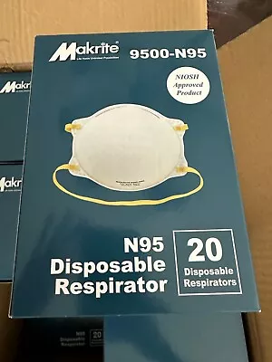 N95 Face Masks - MAKRITE 9500N95 N95 Particulate Respirator - (12 Boxes Of 20ct) • $32.99