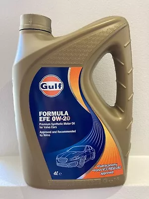 Gulf Formula EFE 0W20 4L  - C5 Fully Synthetic Engine Oil Volvo - VCC RBS0-2AE • $29