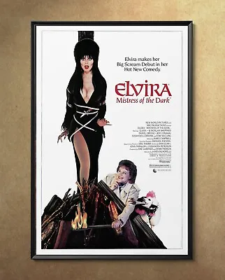 Elvira Mistress Of The Dark Cassandra Peterson 1988 Movie Poster 24 X36  8882 • $17.98