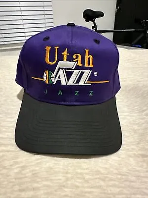 New Vintage Utah Jazz Twins Enterprises NBA Purple Black Snap Back Hat Cap • $20