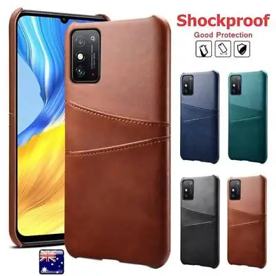 $6.99 • Buy Slim Leather Card For Samsung S21 Ultra Note 20 S20 FE S10 S9 S8 Slot Case Cover