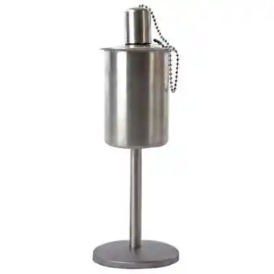 Esschert Design Oil Torch Standing Stainless Steel Garden Post Lamp Lantern Vida • £20.99
