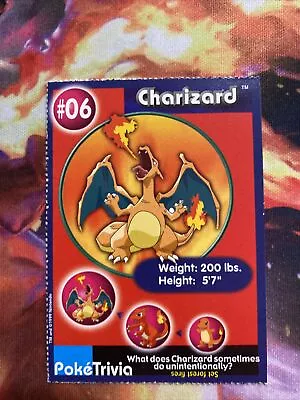 $18.69 • Buy Charizard #06 Pokemon Card Poke Trivia - Mewtwo Strikes Back - Movie Scene Promo