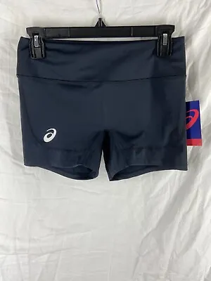 Asics Womens Black 4 In Volleyball Shorts Size M • $21.98