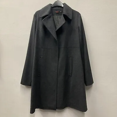 MATERNITY Designer Belted Medium Swing Coat Wool Blend By Belgian Brand FRAGILE • $37.88