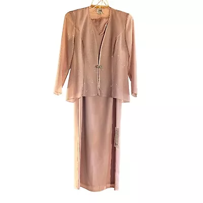 R&M Richards Mother Of The Bride Two Piece Formal Dress Mauve Womens Petite 8 • $50