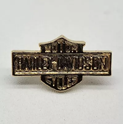 ⭐️ Harley Davidson Motorcycles Bar & Shield Hat Vest Jacket Pin - Gold Tone • $8.99