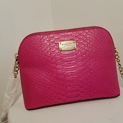 Michael Kors Pink Cindy Dome Crossbody Bag Fuchsia NWT -Small Barbie PInk • $75