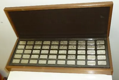£2950 • Buy John Pinches 1000 Years Of British Monarchy Sterling Silver 50 Ingot Set Boxed