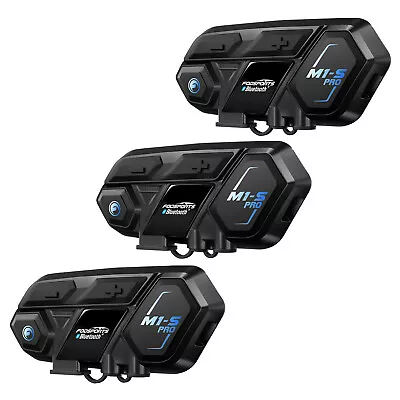 M1-S Pro Motorcycle Bluetooth Headset Helmet 8 Riders 2000m Wireless Intercom • $128.95