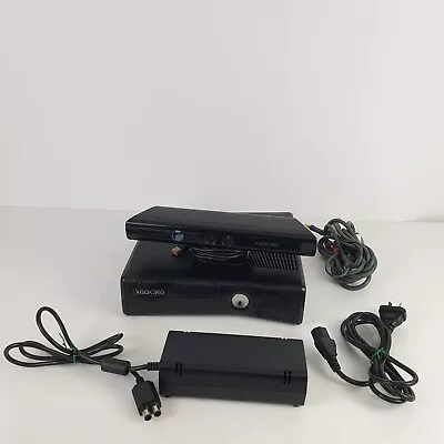 Microsoft Xbox 360 S Slim Console Pal With Camera * No Controller * Tested • $145