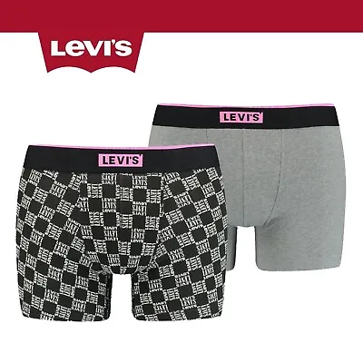 £10.99 • Buy Size Medium Levis 2 Pack Triple Logo AOP Boxer Briefs Black