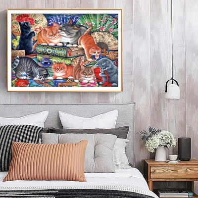 $13.19 • Buy 5D Diamond Painting Cat Full Square Drill DIY Wall Decor Mosaic (20x30CM)
