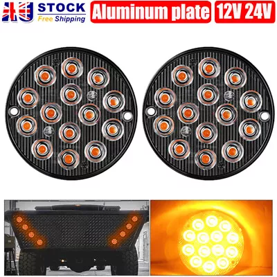 $23.70 • Buy 2x 3'' ROUND LED TRAILER LIGHT TAIL TURN SIGNAL BRAKE LAMP CARAVAN CAMPER TRUCK