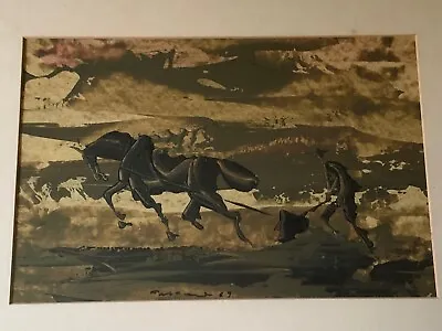 Original Painting Horse Ploughing Field Signed 69 • £35