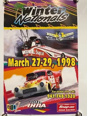 Vrhtf Nhra  Ihra Drag Racing Winternationals Poster 11 X 17  Excellent Condition • $24.99