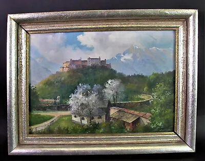 Otto Von LUTTEROTTI (1909 Innsbruck - 1991 Rome) Painting HOHENSALZBURG Salzburg • $317.22