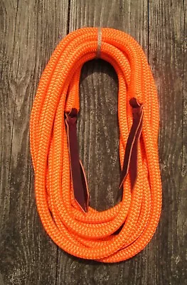  22' X 9/16  ORANGE Yacht Rope Mecate Reins 4 Slobber Straps Or Bosal Hunting • $79.99