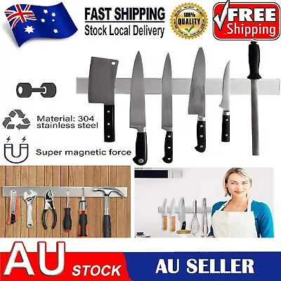 Magnetic Knife Rack Storage Block Kitchen Tool Magnet Cutlery Holder Stand Strip • $28.49