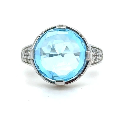 $3549.05 • Buy Authentic Bvlgari Parentesi Diamond Topaz Cocktail Ring RRP $6,550*